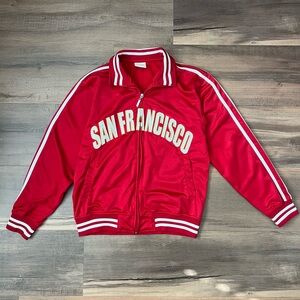 Vintage Choice Sports Bar Mens' San Francisco Track Jacket Red Size Small